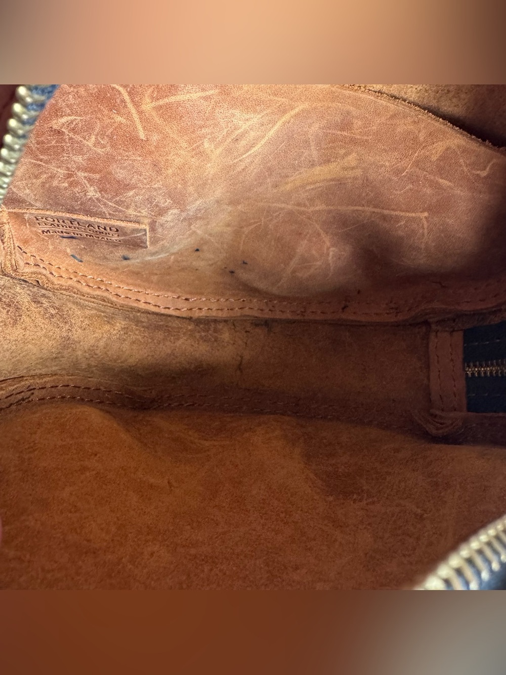 Portland Leather Circle Crossbody Brown Small - Picture 8 of 12
